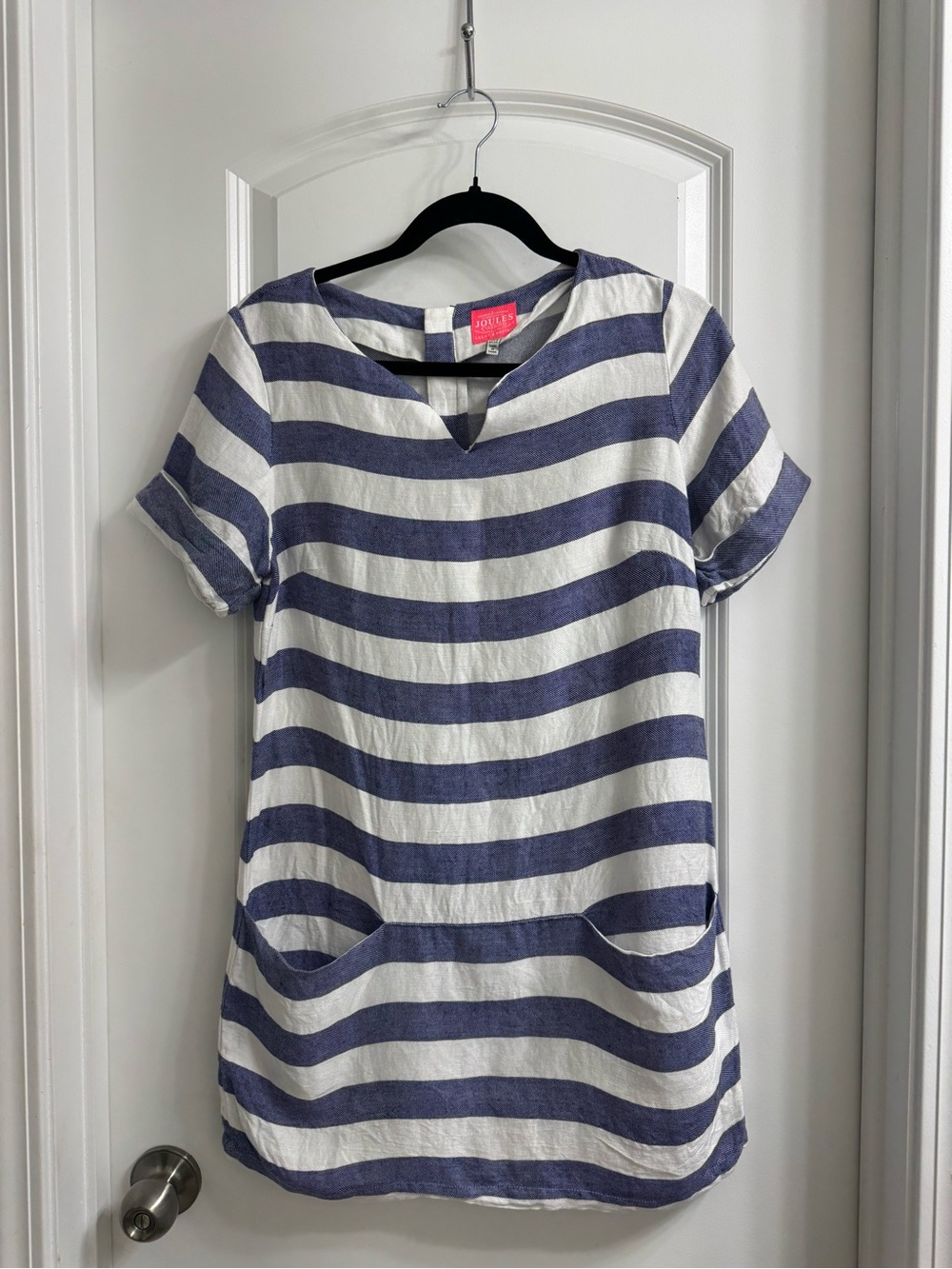 Joules Navy & White Striped Dress